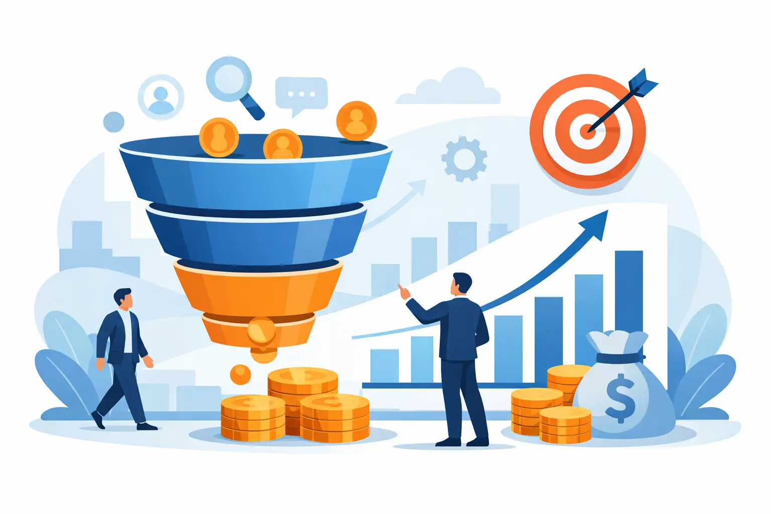 Como estruturar funil comercial com meta de receita