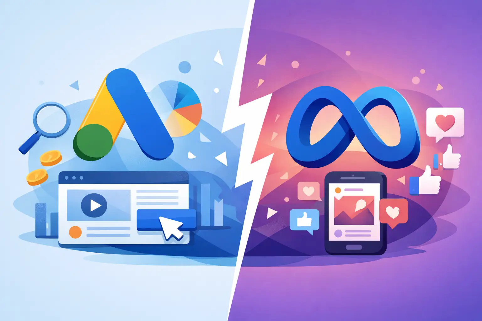 Google Ads versus Meta Ads: qual escolher?