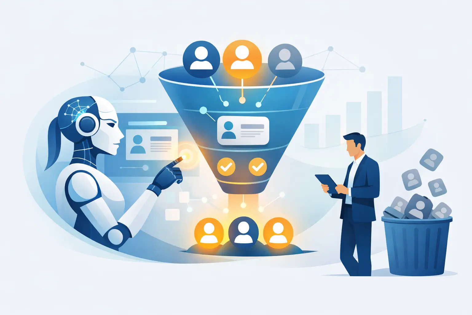 IA na qualificação de leads: menos desperdício